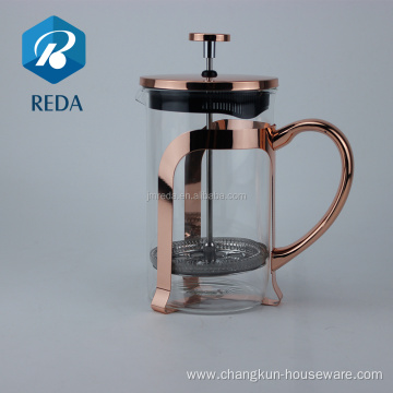 Glass French Press stainless steel plunger filter